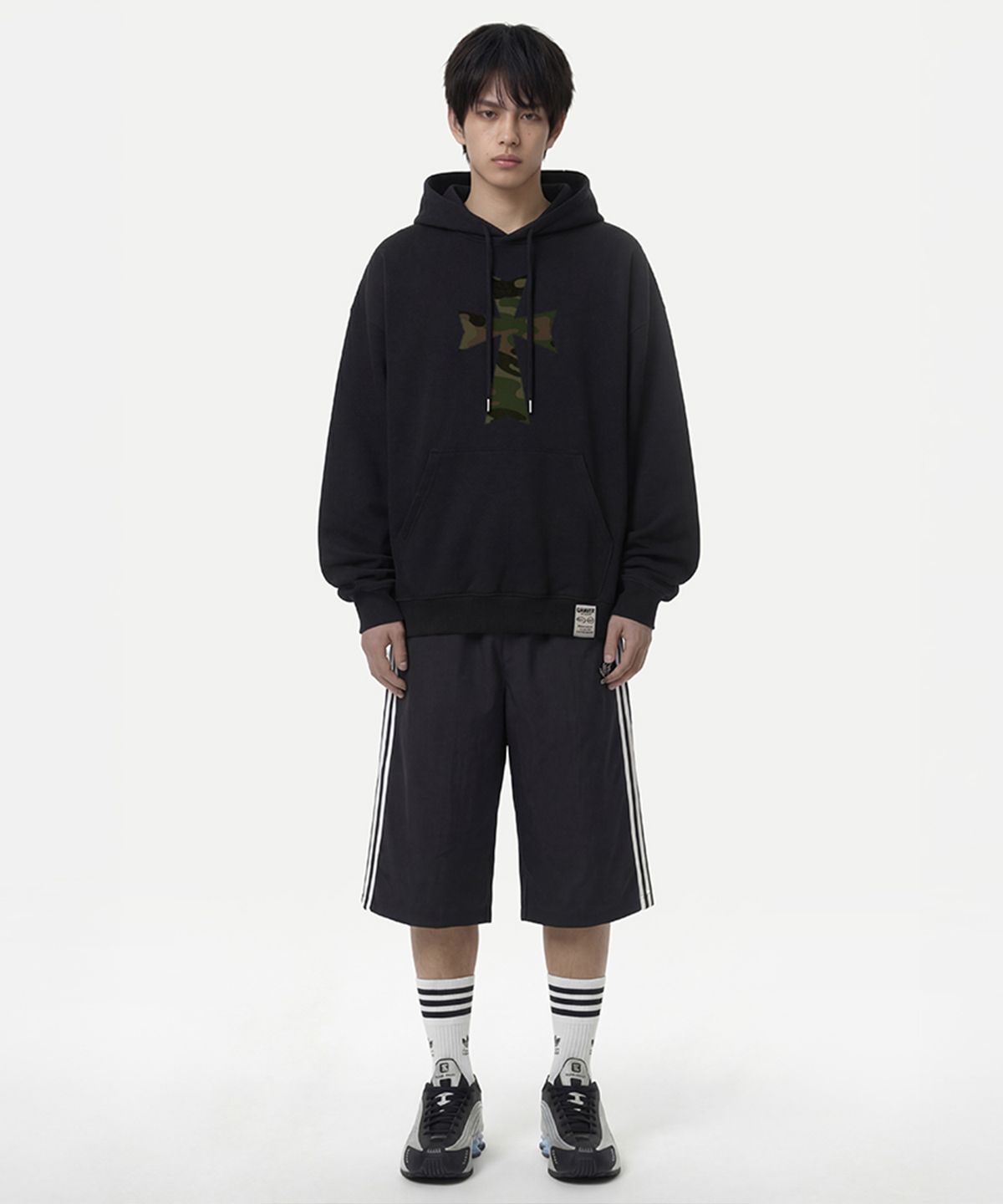 그레이버(GRAVER) [UNISEX]DOT CROSS_CAMO 후드티_3color