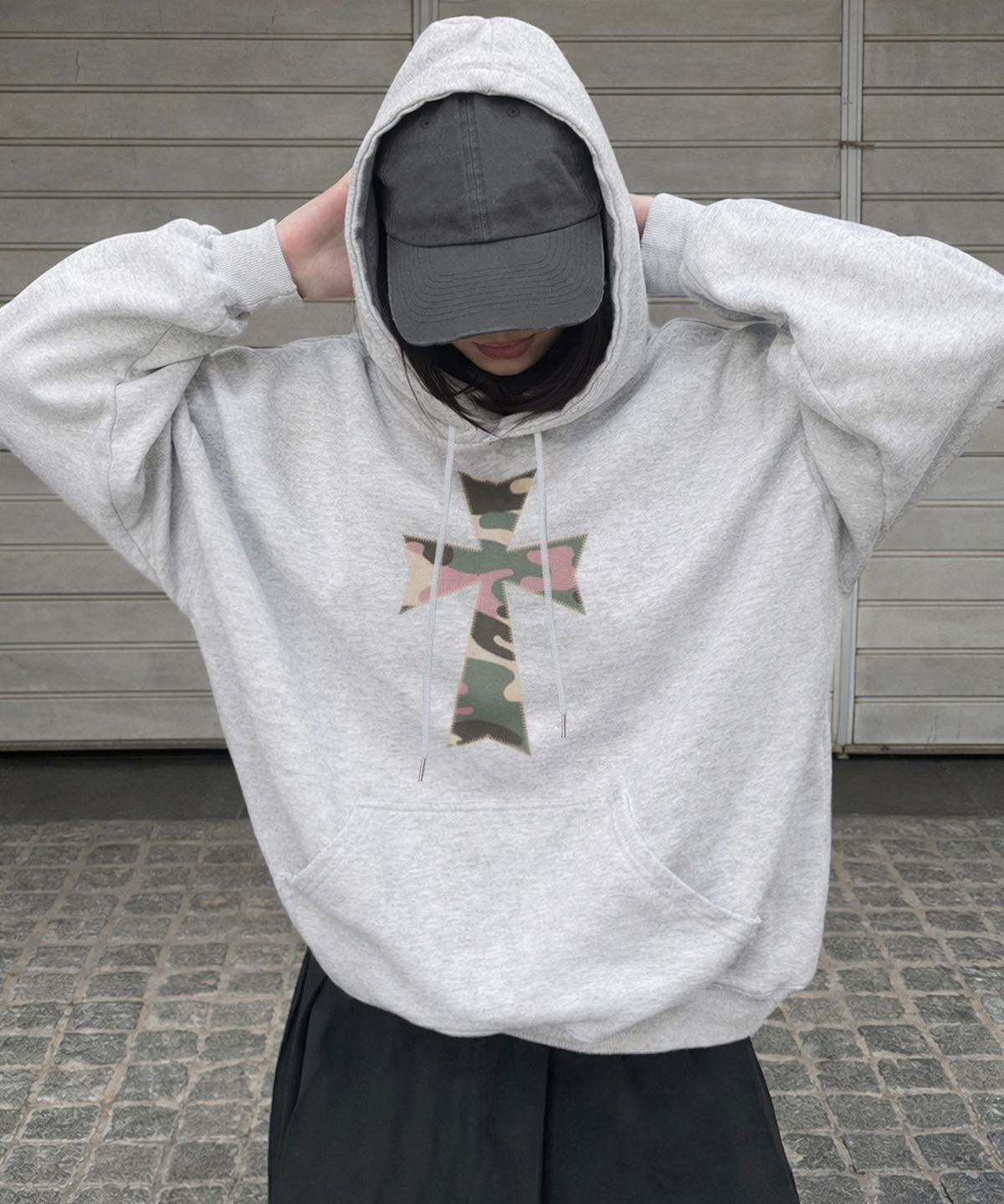 그레이버(GRAVER) [UNISEX]DOT CROSS_CAMO 후드티_3color