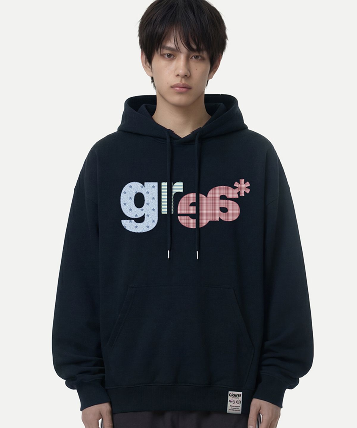 그레이버(GRAVER) [UNISEX]GRAE-S PATCH 후드티_3color