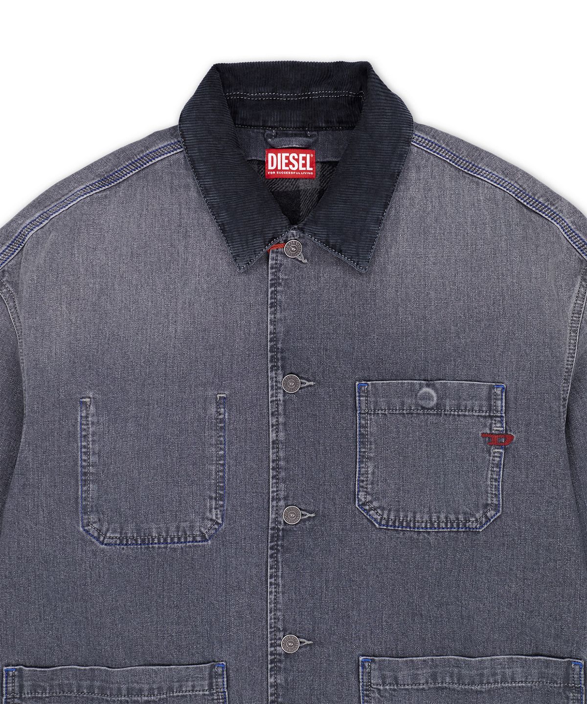 디젤(DIESEL) D-스탁-U-L 데님 재킷 - 그레이 / A2072609N8307