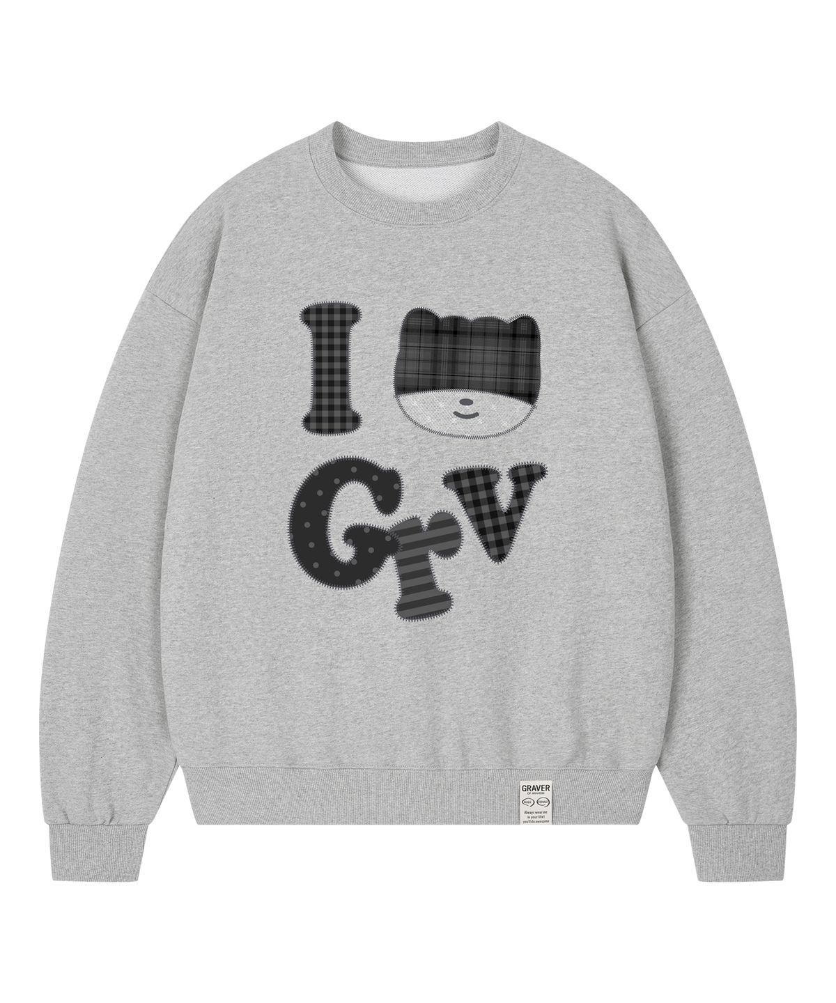 그레이버(GRAVER) [UNISEX]I LOVE GRV 맨투맨_4color