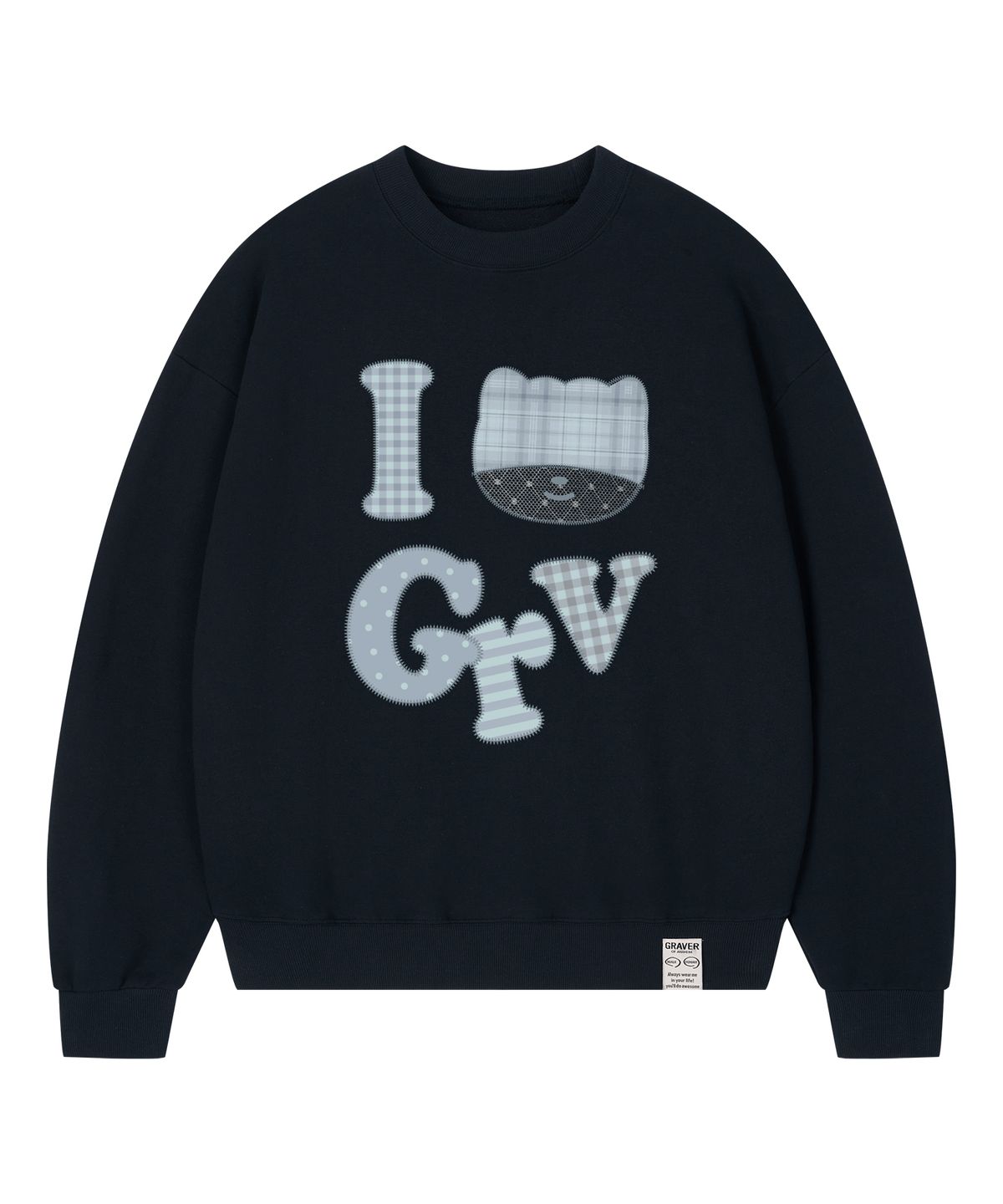 그레이버(GRAVER) [UNISEX]I LOVE GRV 맨투맨_4color