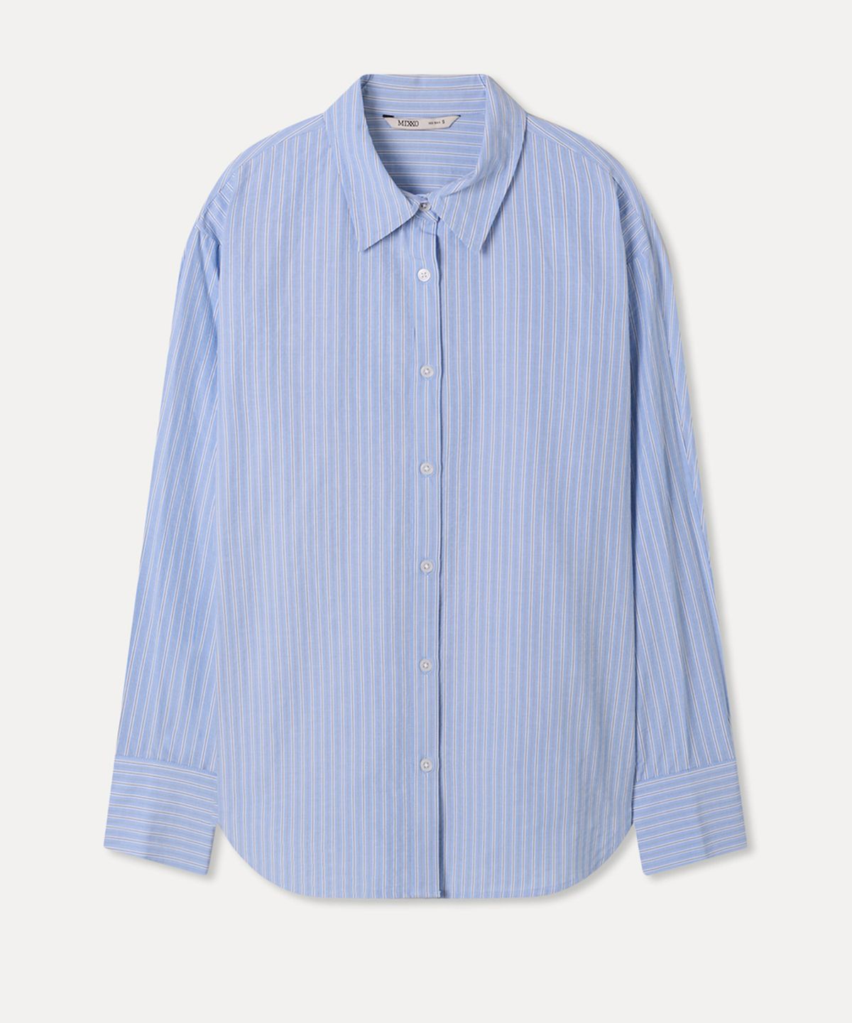 미쏘(MIXXO) 오버핏 스트라이프 셔츠_MIWYWG330A