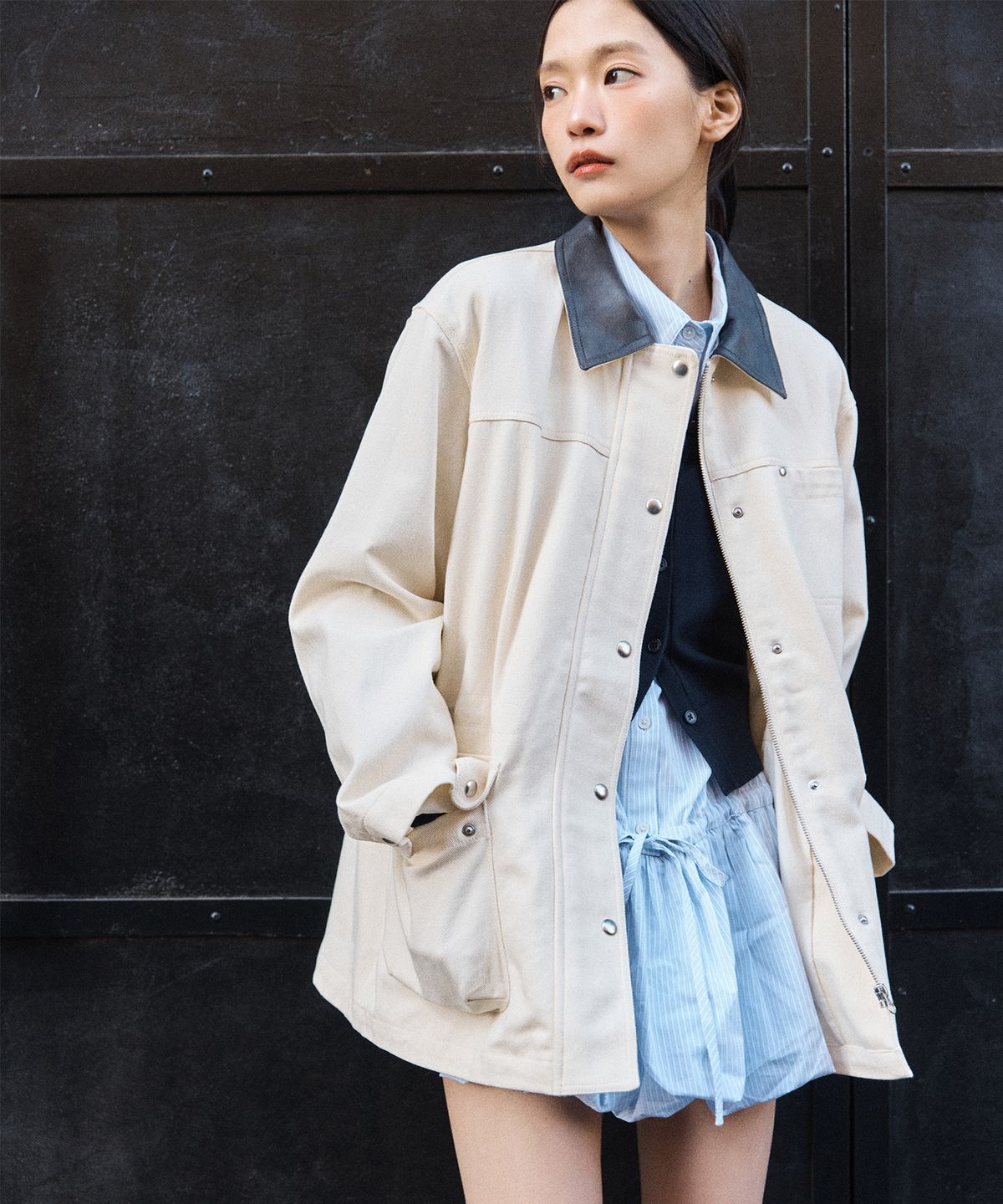 미쏘(MIXXO) [에센셜] V넥 가디건_MIWCKG320T