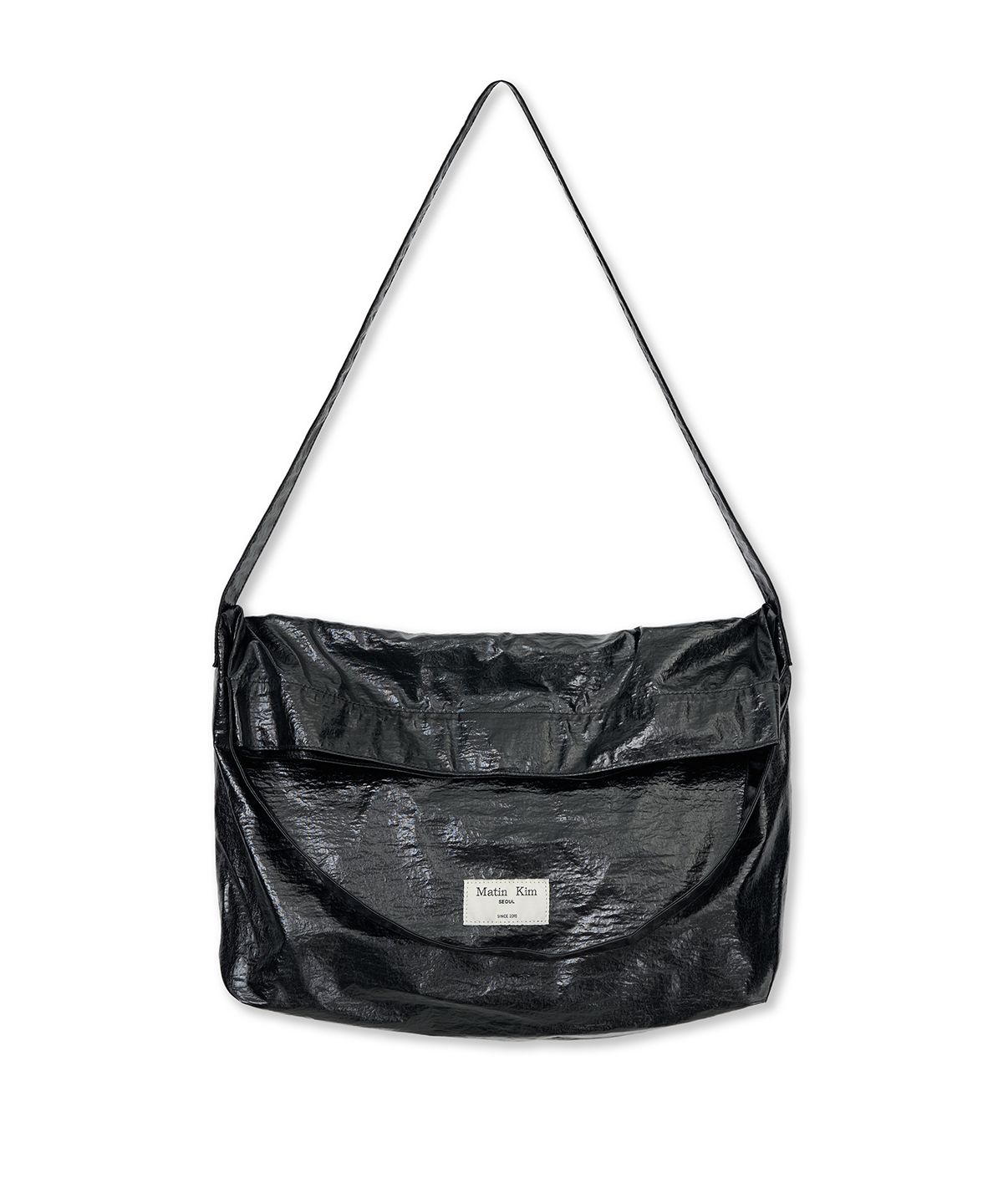 MUSINSA公式 | MATIN KIM GLOSSY LIGHT TWO WAY BAG IN BLACK