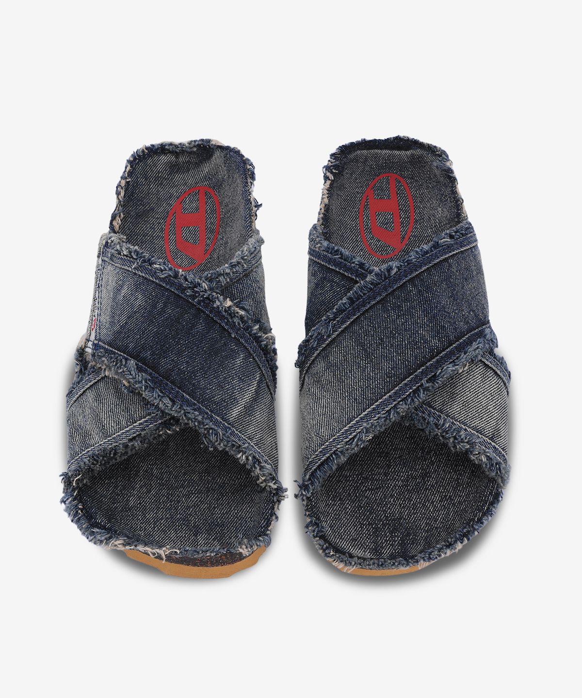 디젤(DIESEL) 우드스탁 D 크로스 슬라이드 - 데님 / Y03793P8093H1940