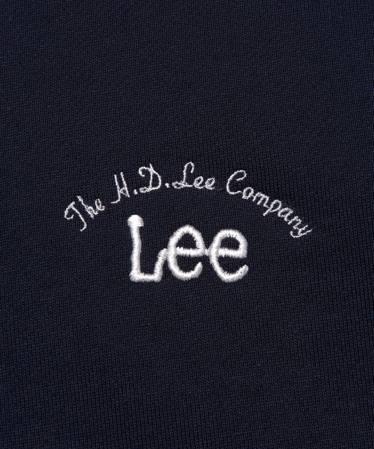 리(LEE) 우먼 타이포 로고 크롭 후드집업 네이비
