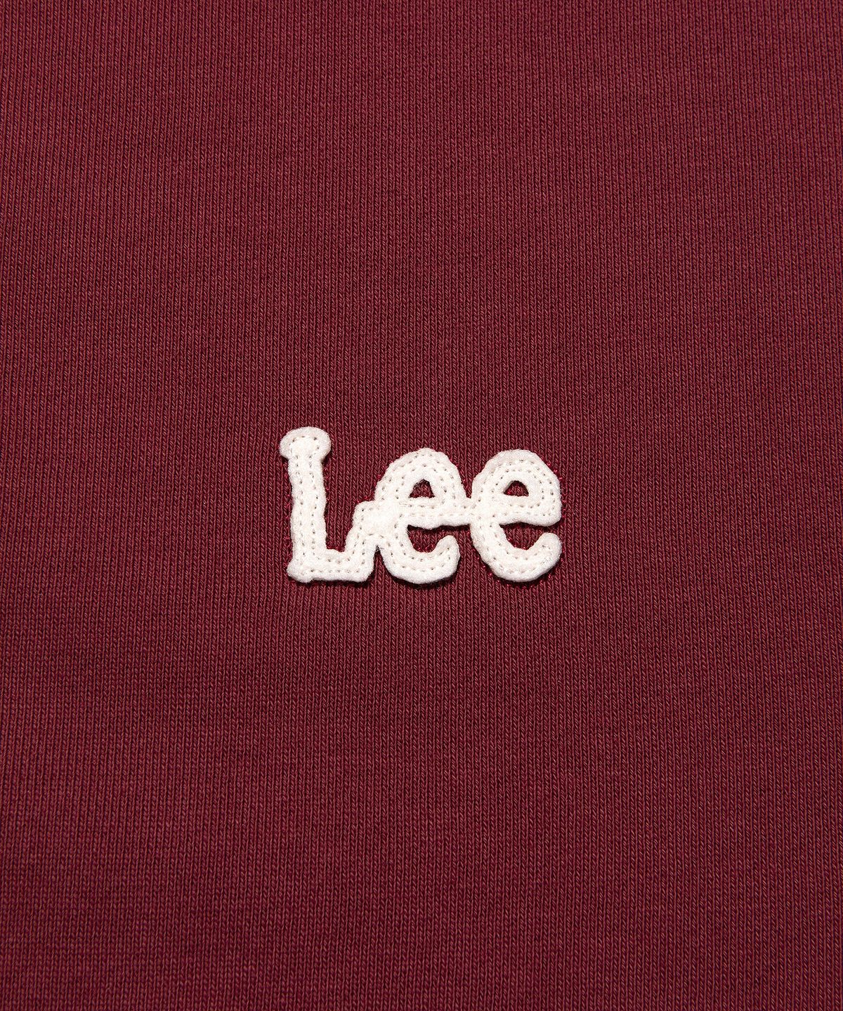 리(LEE) 펠트 트위치 로고 후드 집업 레드