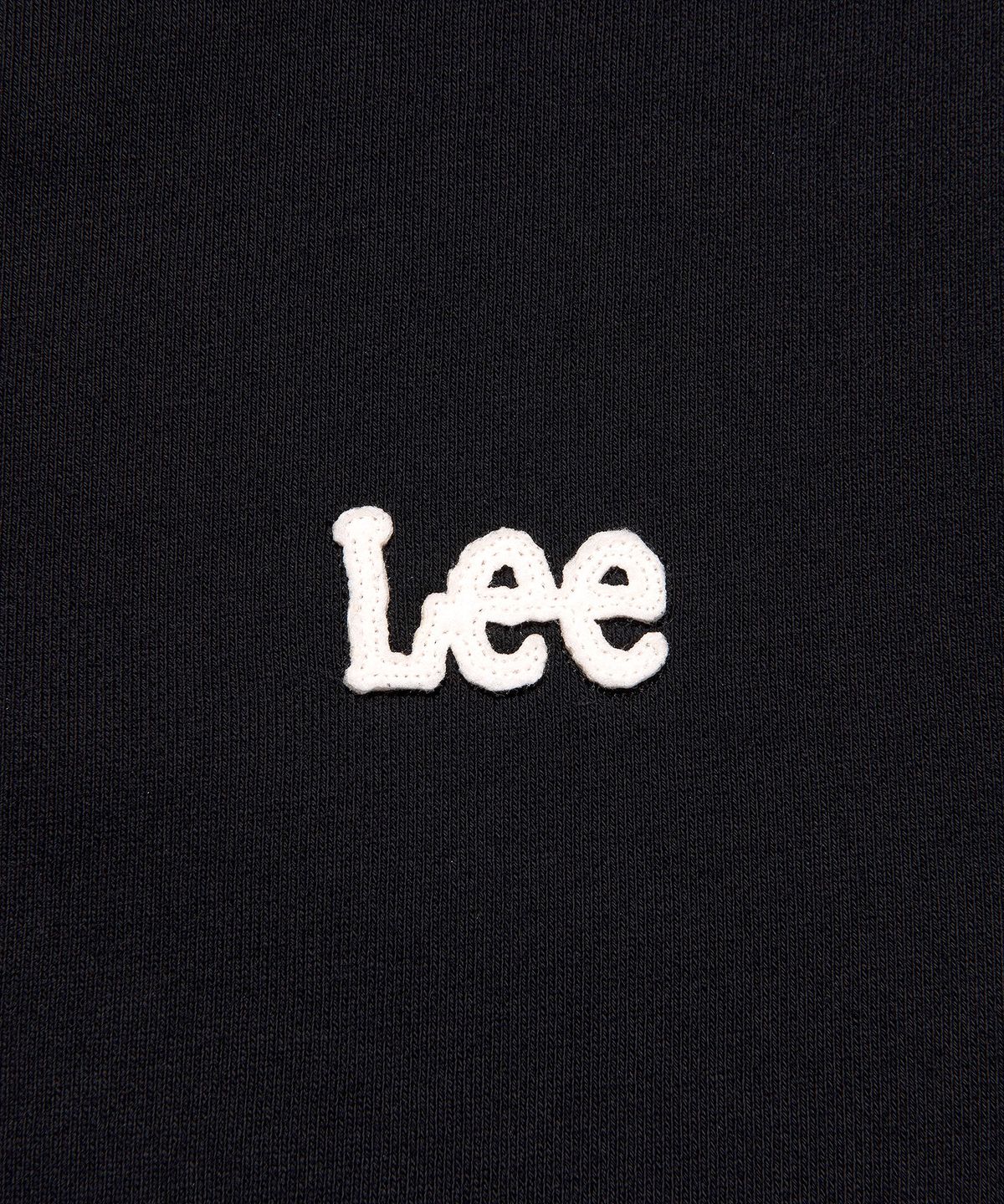 리(LEE) 펠트 트위치 로고 후드 집업 블랙