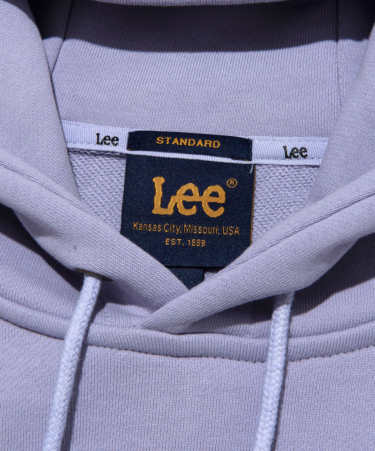 리(LEE) 펠트 트위치 로고 후드 라이트 퍼플