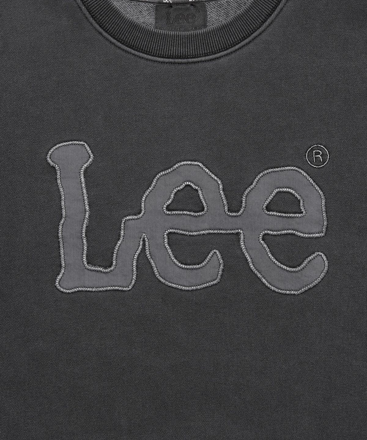 리(LEE) 우먼 빅 트위치 다잉 로고 맨투맨 피그먼트 챠콜