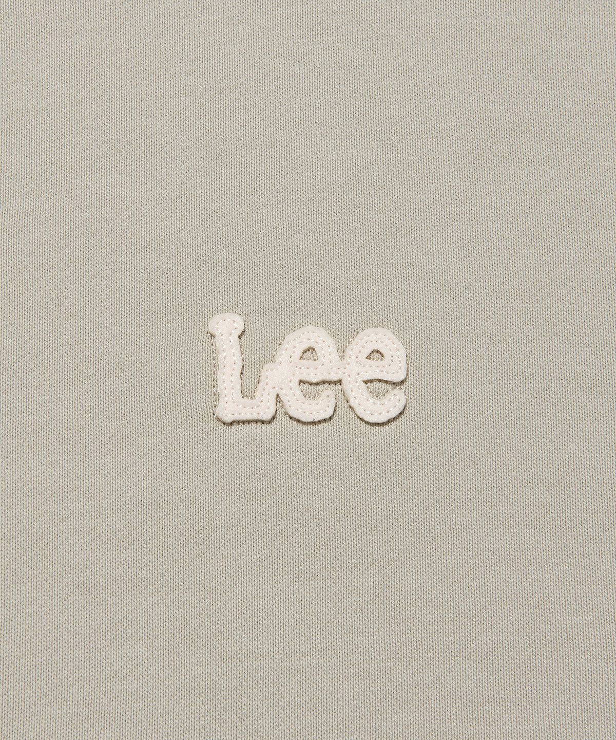 리(LEE) 펠트 트위치 로고 맨투맨 그레이시 베이지