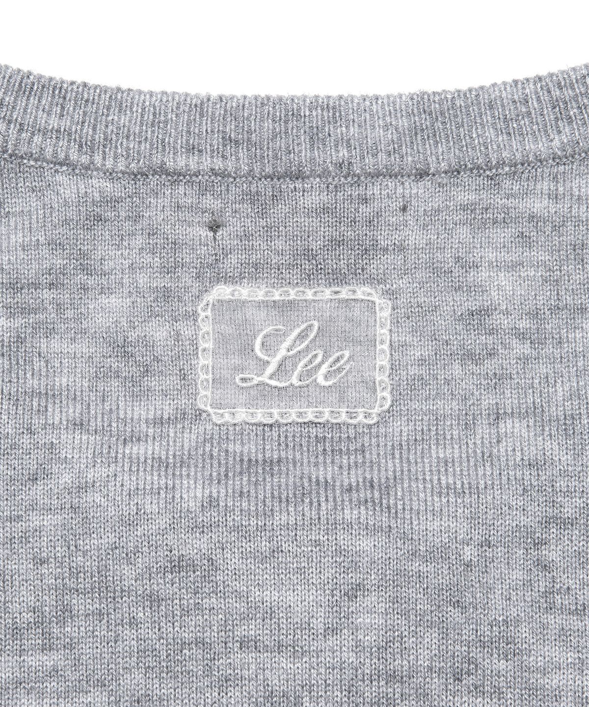 리(LEE) 우먼 라운드넥 가디건 그레이