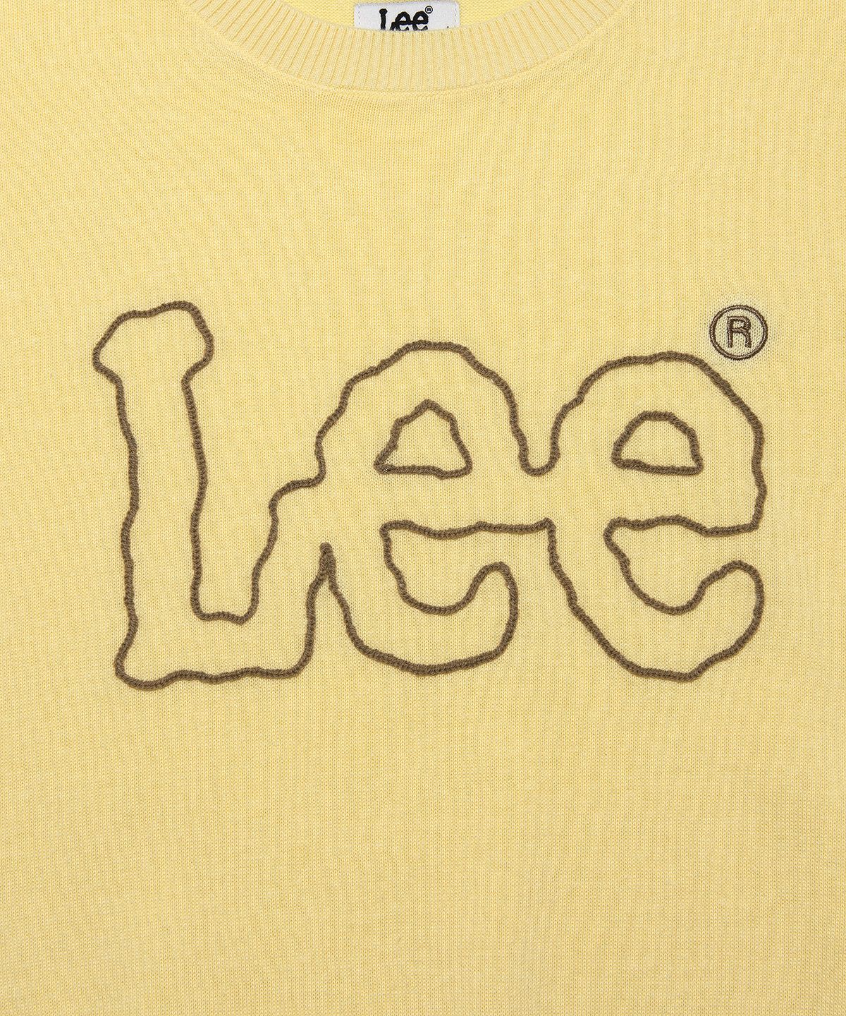 리(LEE) 빅 트위치 로고 린넨 블렌드 니트 레몬
