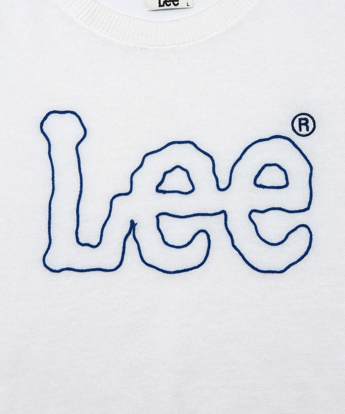 리(LEE) 빅 트위치 로고 린넨 블렌드 니트 아이보리