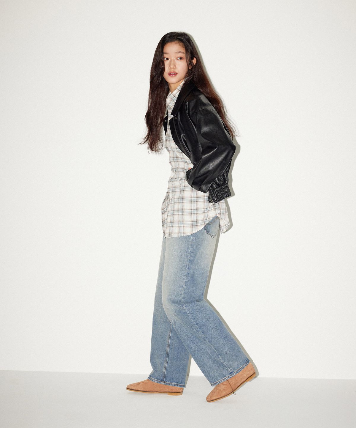 리(LEE) 우먼 릴랙스드핏 데님 팬츠 인디고 미듐