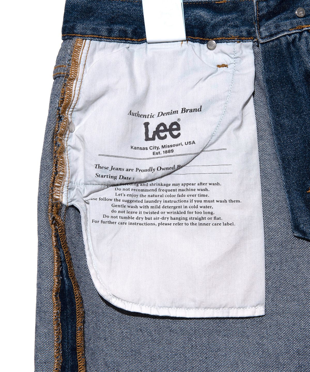 리(LEE) 맨 릴랙스드핏 데님 팬츠 인디고 미듐