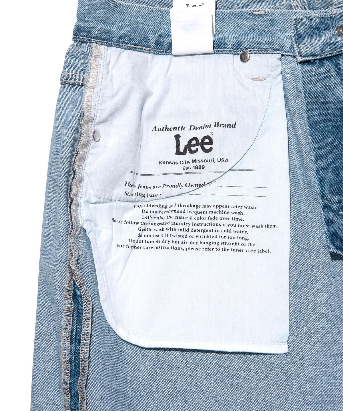 리(LEE) 맨 릴랙스드핏 데님 팬츠 인디고 라이트