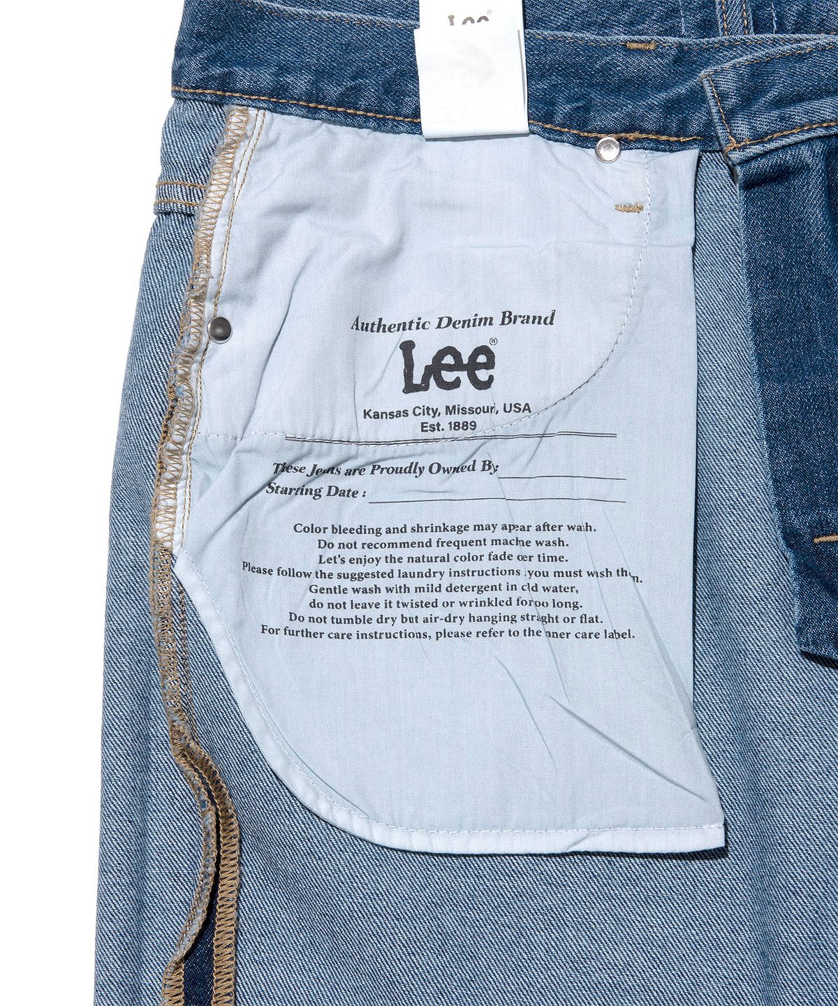 리(LEE) 맨 스트레이트핏 데님 팬츠 인디고 미듐