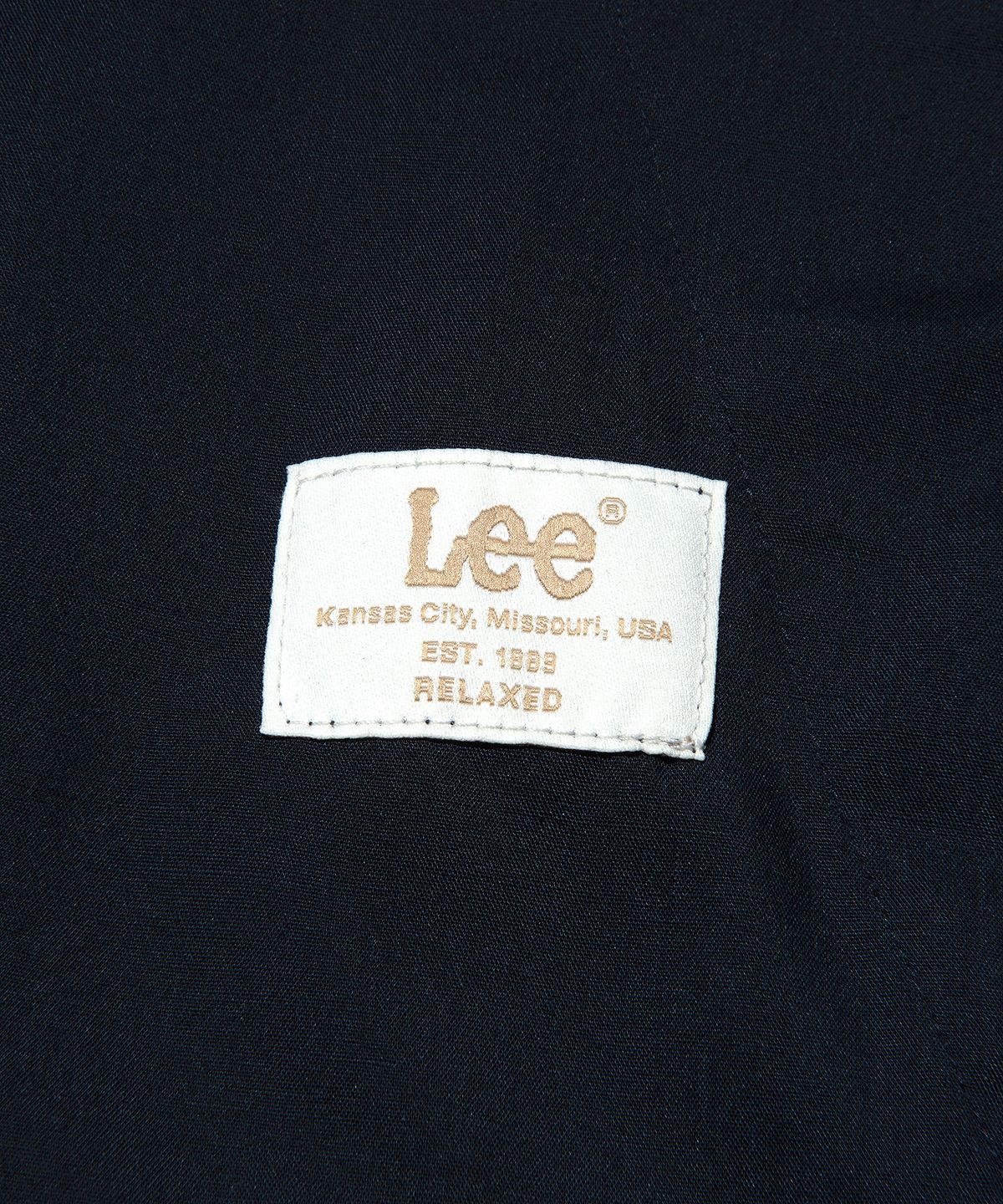 리(LEE) 우먼 핀턱 와이드 코튼 팬츠 네이비