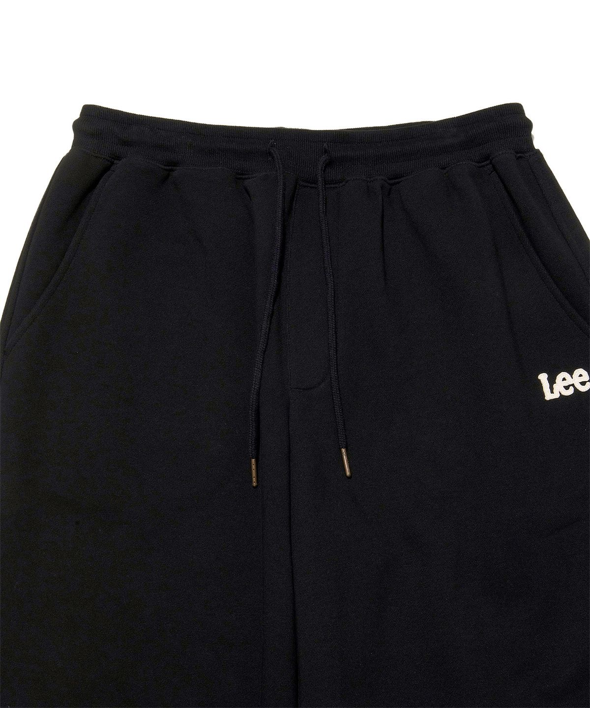 리(LEE) 펠트 트위치 로고 스웻 팬츠 블랙