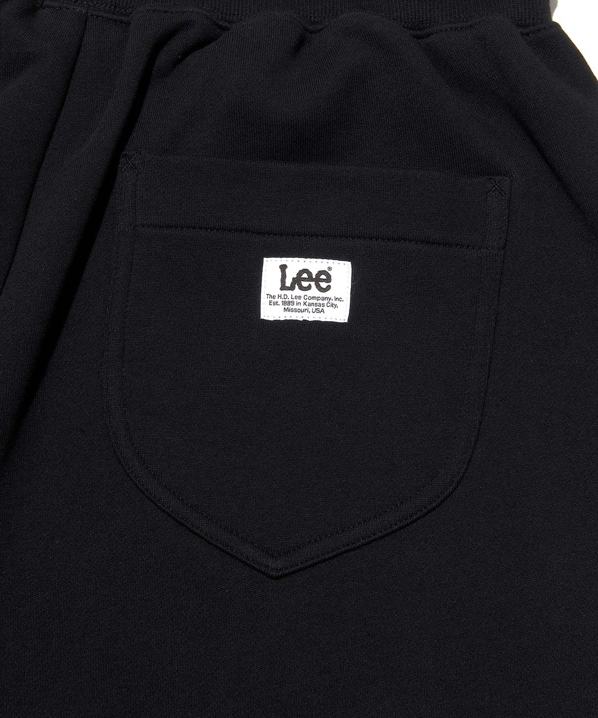 리(LEE) 펠트 트위치 로고 스웻 팬츠 블랙
