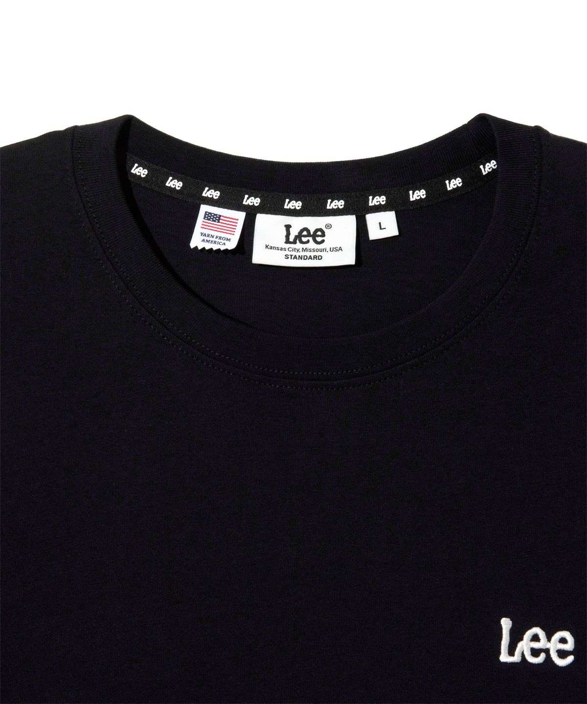리(LEE) 스몰 트위치 로고 반팔 티셔츠 블랙