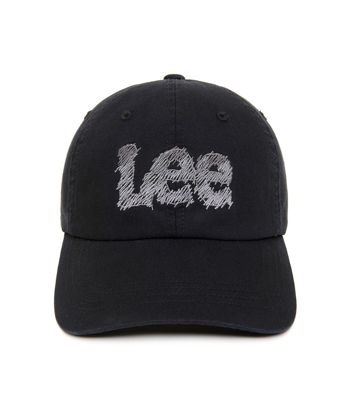리(LEE) 드로잉 스티치 코튼볼캡 블랙