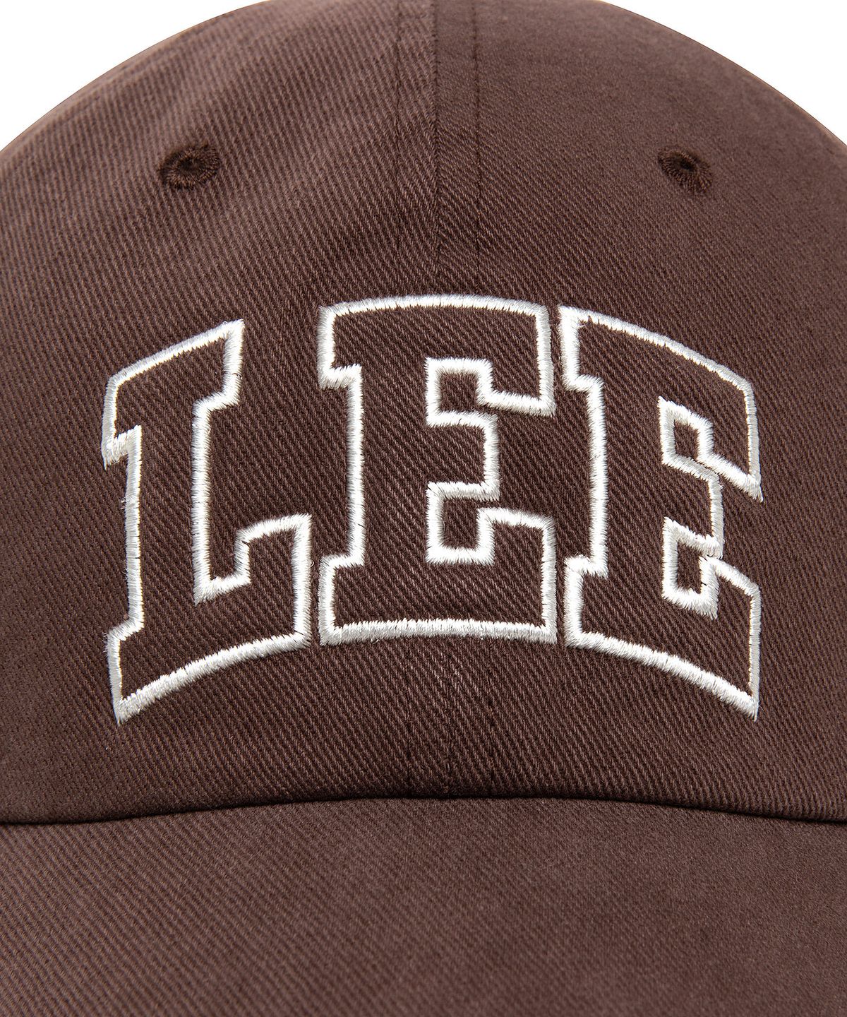 리(LEE) 아플리케 빅 로고 코튼 볼캡 브라운