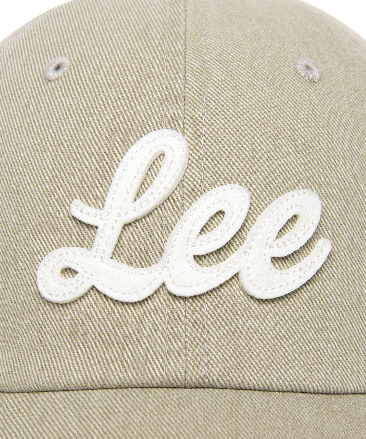 리(LEE) 유니온 로고 코튼 볼캡 베이지