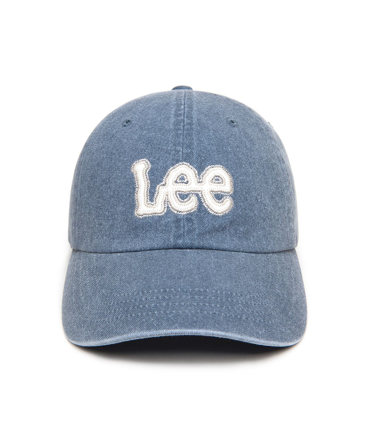 리(LEE) 트위치 아플리케 피그먼트 볼캡 블루