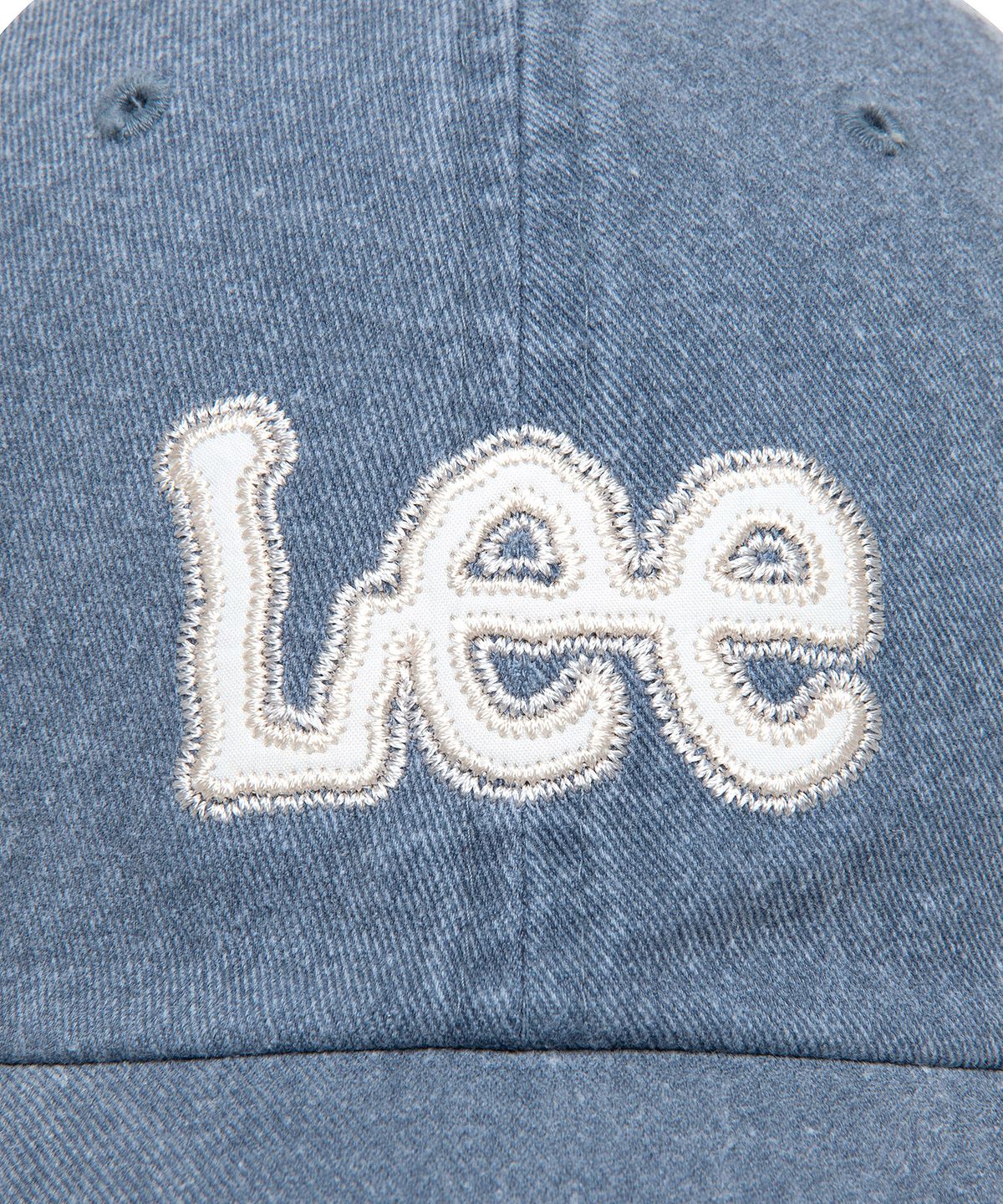 리(LEE) 트위치 아플리케 피그먼트 볼캡 블루