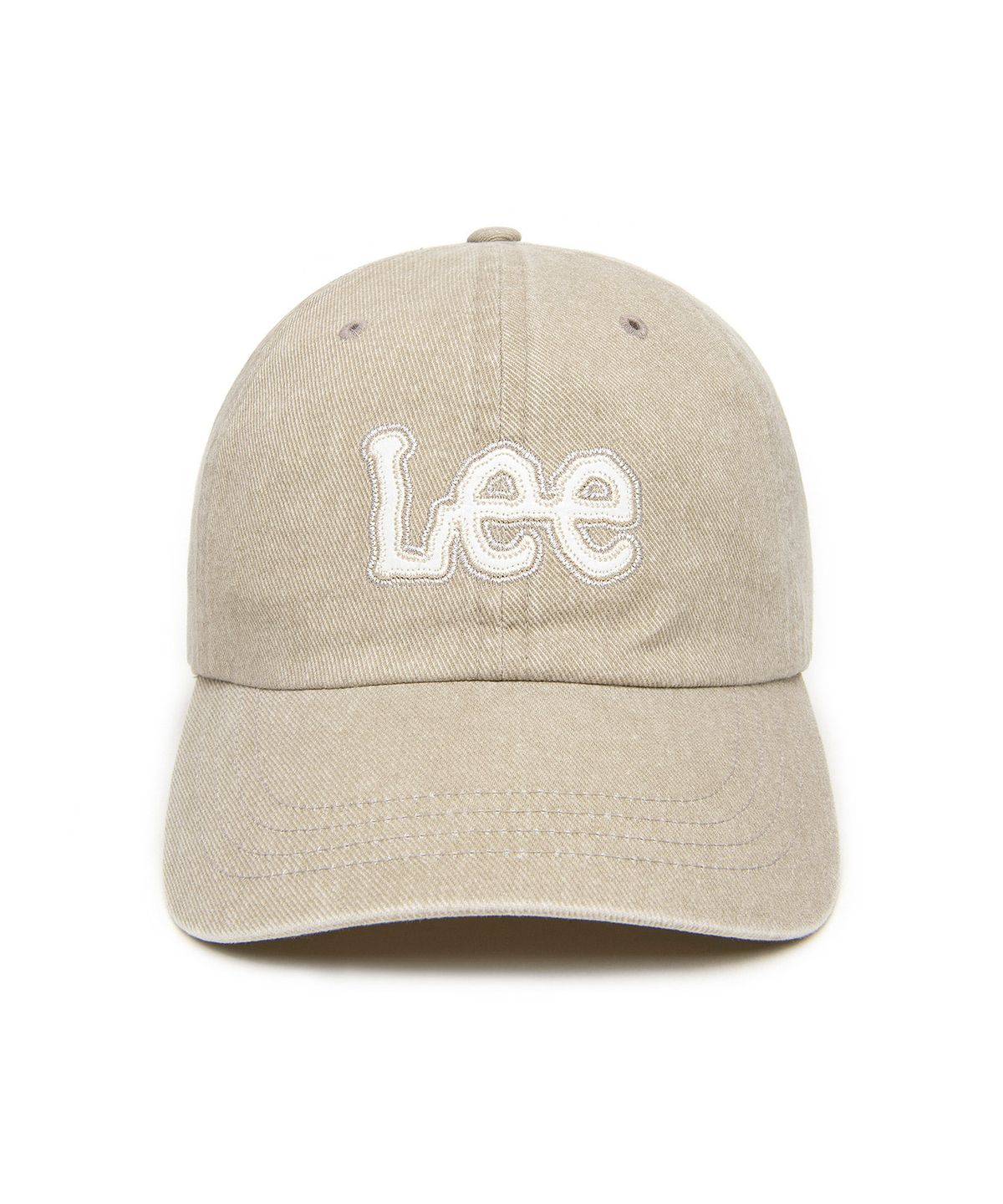 리(LEE) 트위치 아플리케 피그먼트 볼캡 베이지