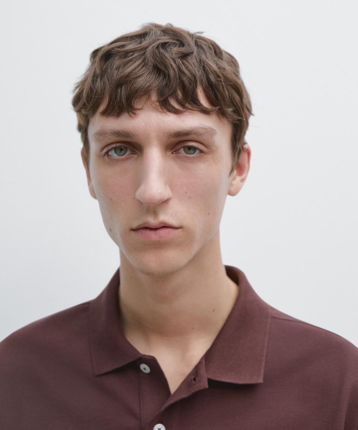 마시모두띠(MASSIMO DUTTI) 마이크로텍스처드 코튼 피케 폴로 셔츠