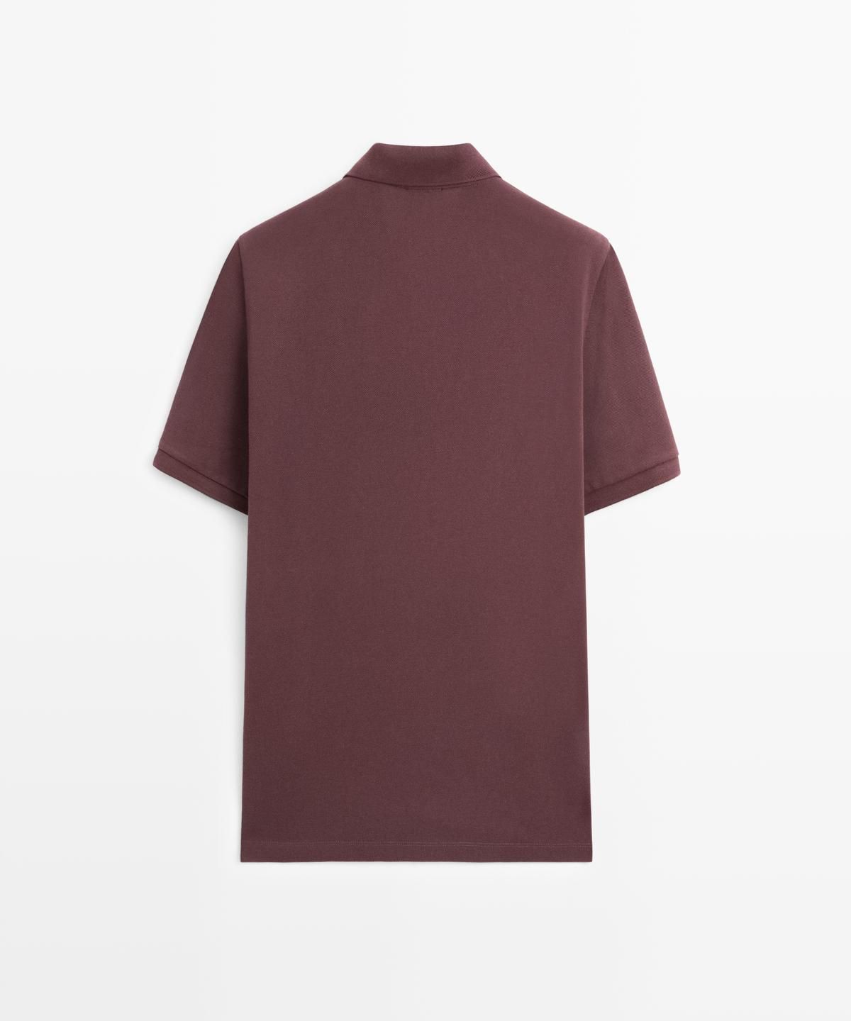 마시모두띠(MASSIMO DUTTI) 마이크로텍스처드 코튼 피케 폴로 셔츠