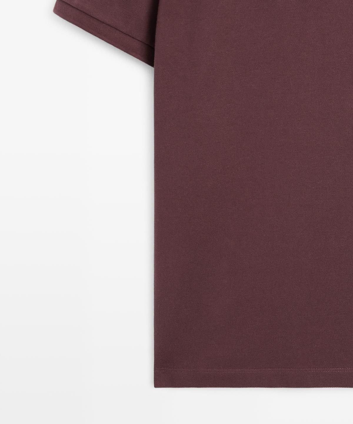 마시모두띠(MASSIMO DUTTI) 마이크로텍스처드 코튼 피케 폴로 셔츠