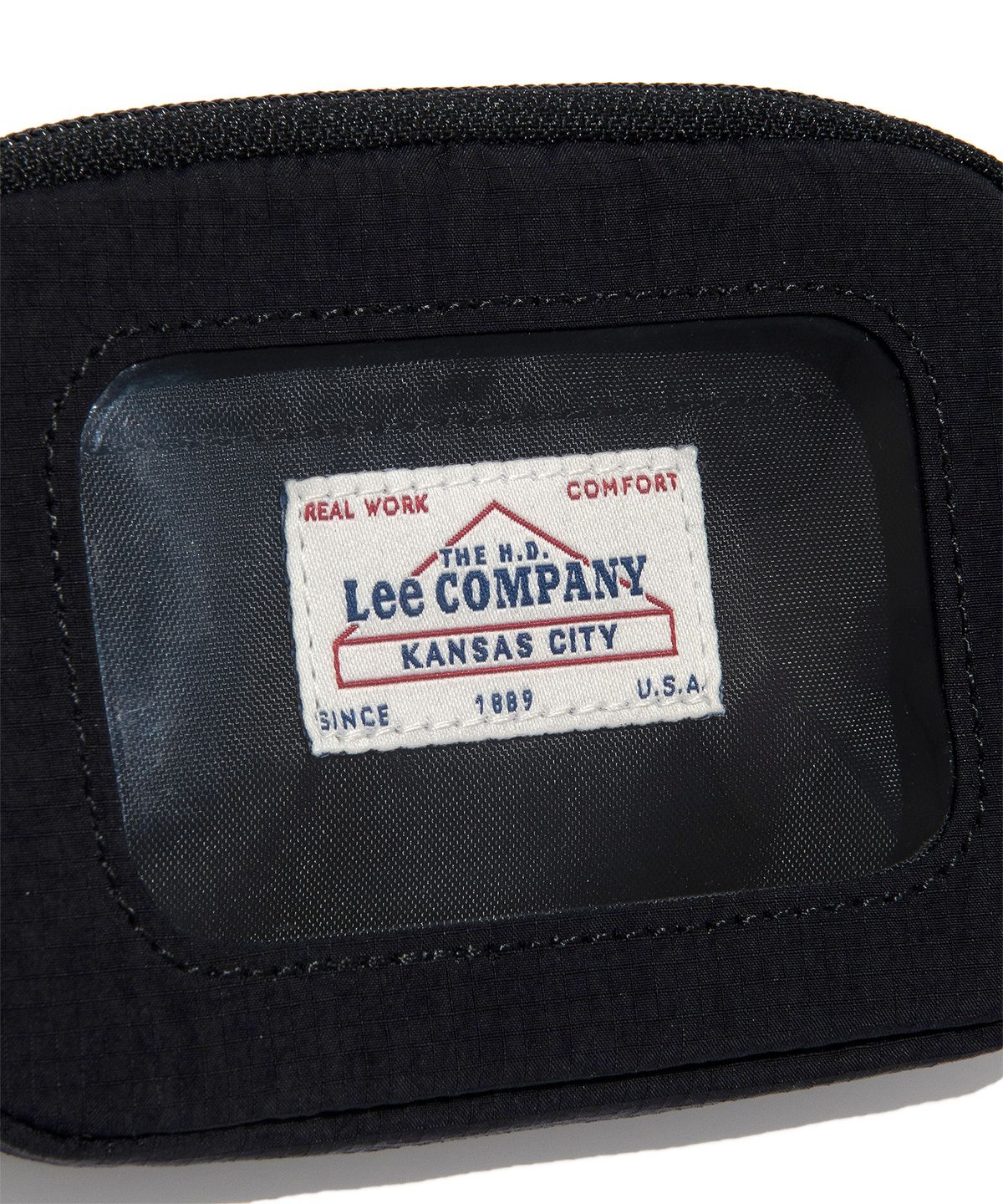 리(LEE) 나일론 포켓 카드 파우치 블랙