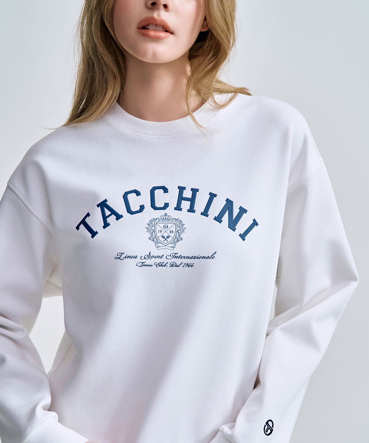 세르지오 타키니(SERGIO TACCHINI) W 쿠쉬라이트 그래픽 맨투맨 (White)