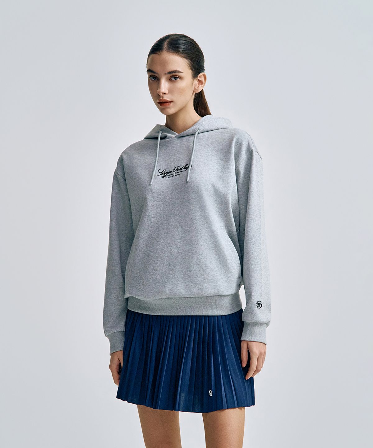 세르지오 타키니(SERGIO TACCHINI) U 쿠쉬라이트 로고 후디 (Melange Grey)