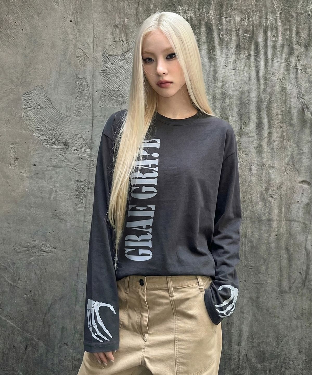 그레이버(GRAVER) [UNISEX]GRAEGRAVE 롱슬리브 티셔츠_3COLOR