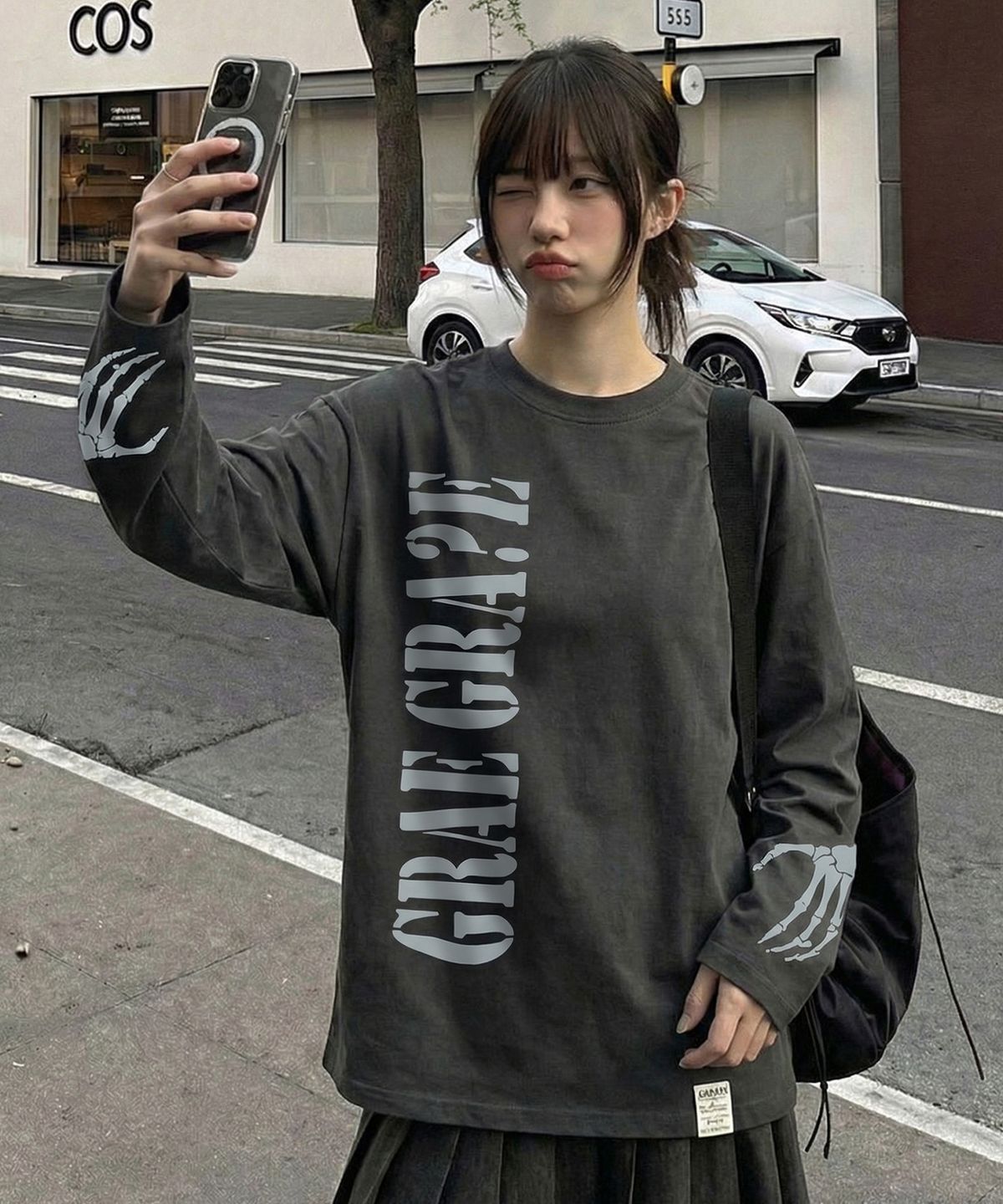그레이버(GRAVER) [UNISEX]GRAEGRAVE 롱슬리브 티셔츠_3COLOR