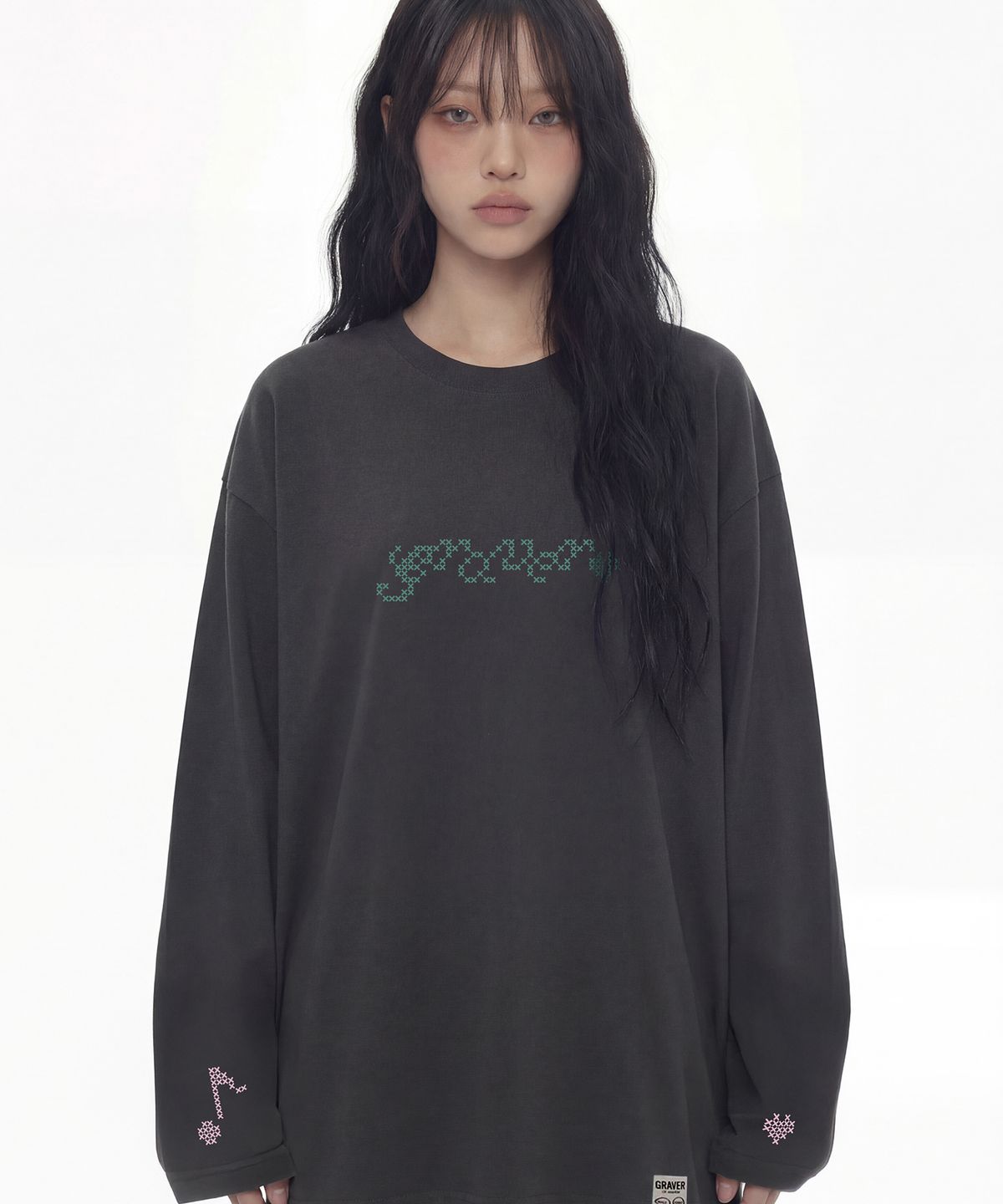 그레이버(GRAVER) [UNISEX]STICH GRAVER 롱슬리브 티셔츠_3color