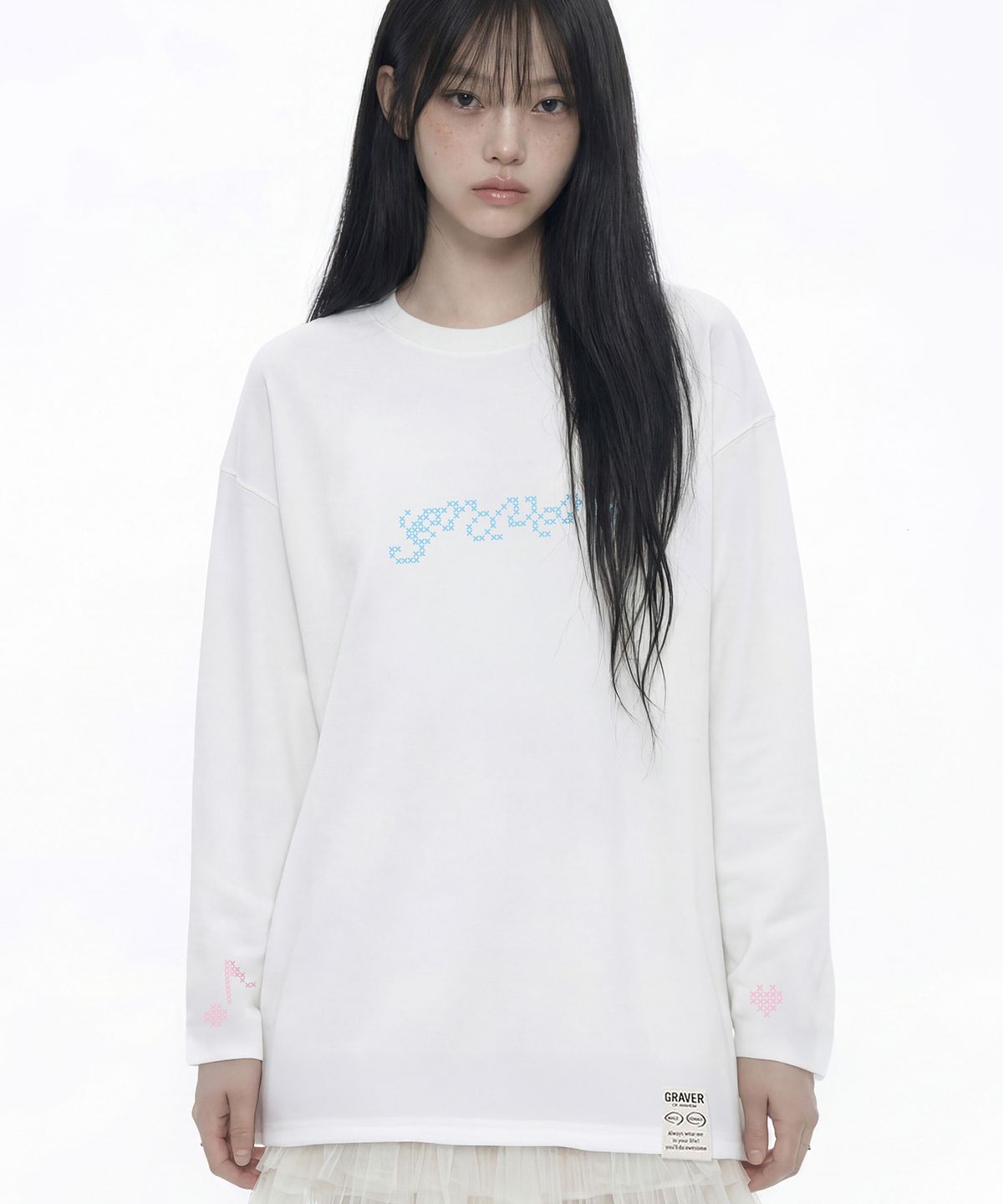 그레이버(GRAVER) [UNISEX]STICH GRAVER 롱슬리브 티셔츠_3color