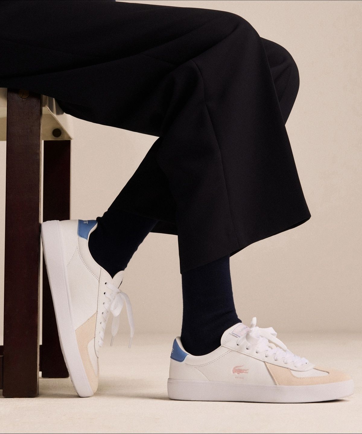 라코스테(LACOSTE) 여성 Baseshot Pro 레더 스니커즈 RZ0174W56G WO2