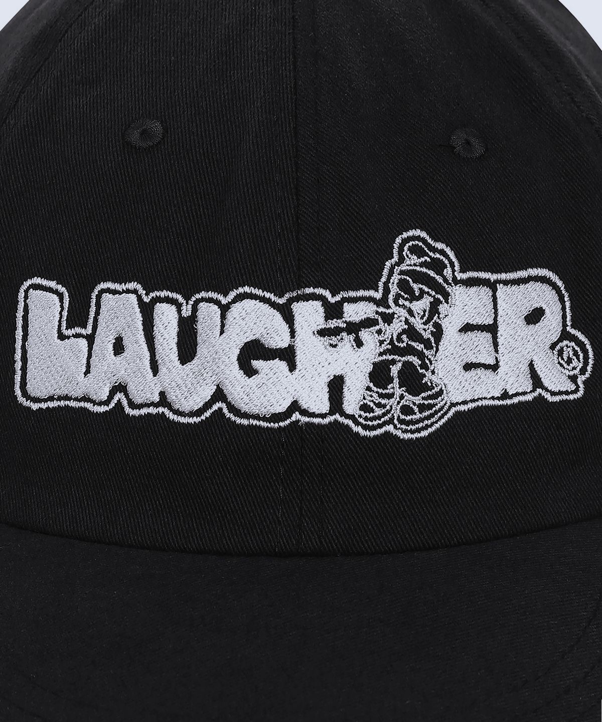 라퍼(LAUGHER) 시그니처 로고 볼캡 - 블랙