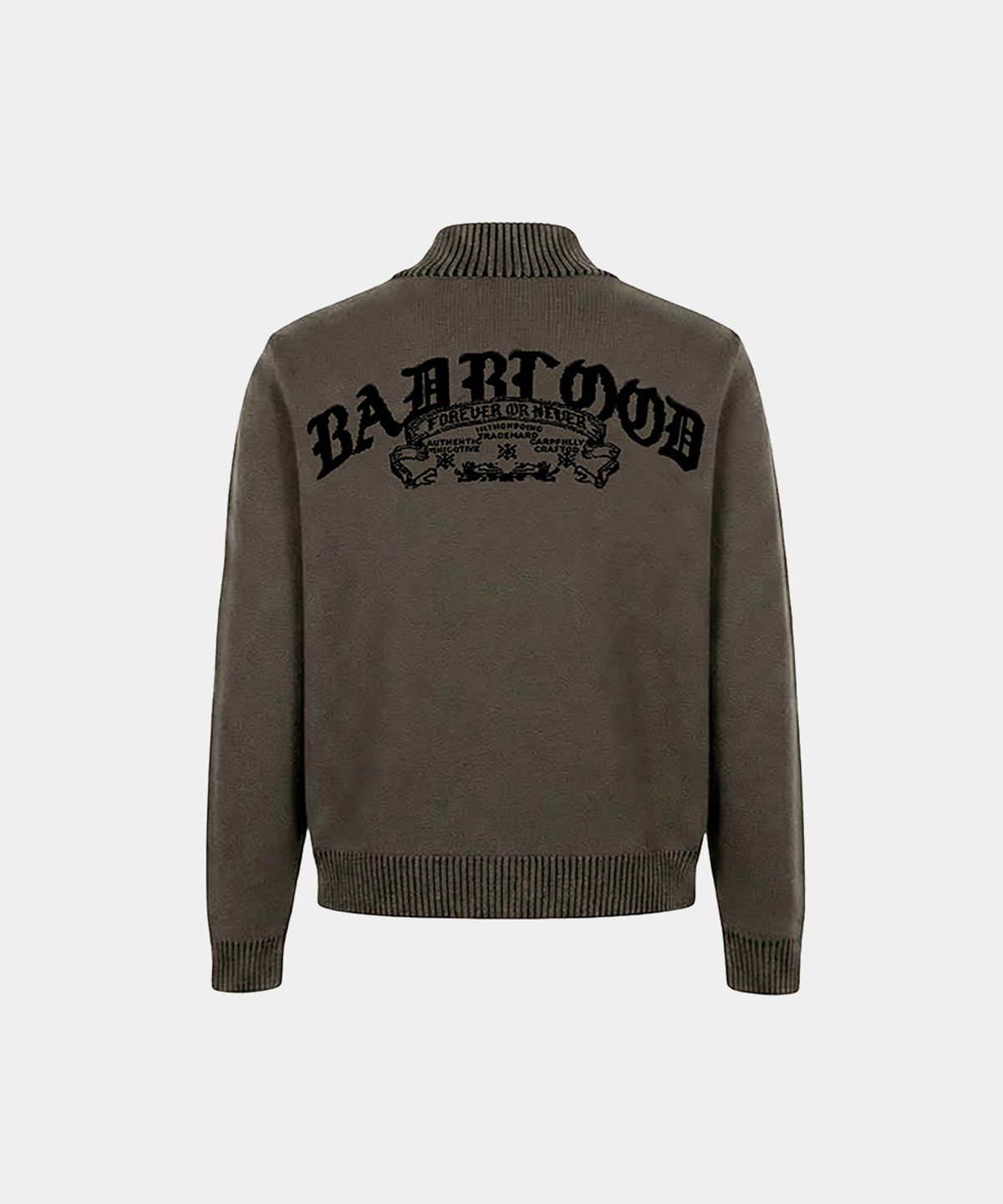 배드블러드(BADBLOOD) Mystic Full-Zip Knit Track Top - Khaki Brown