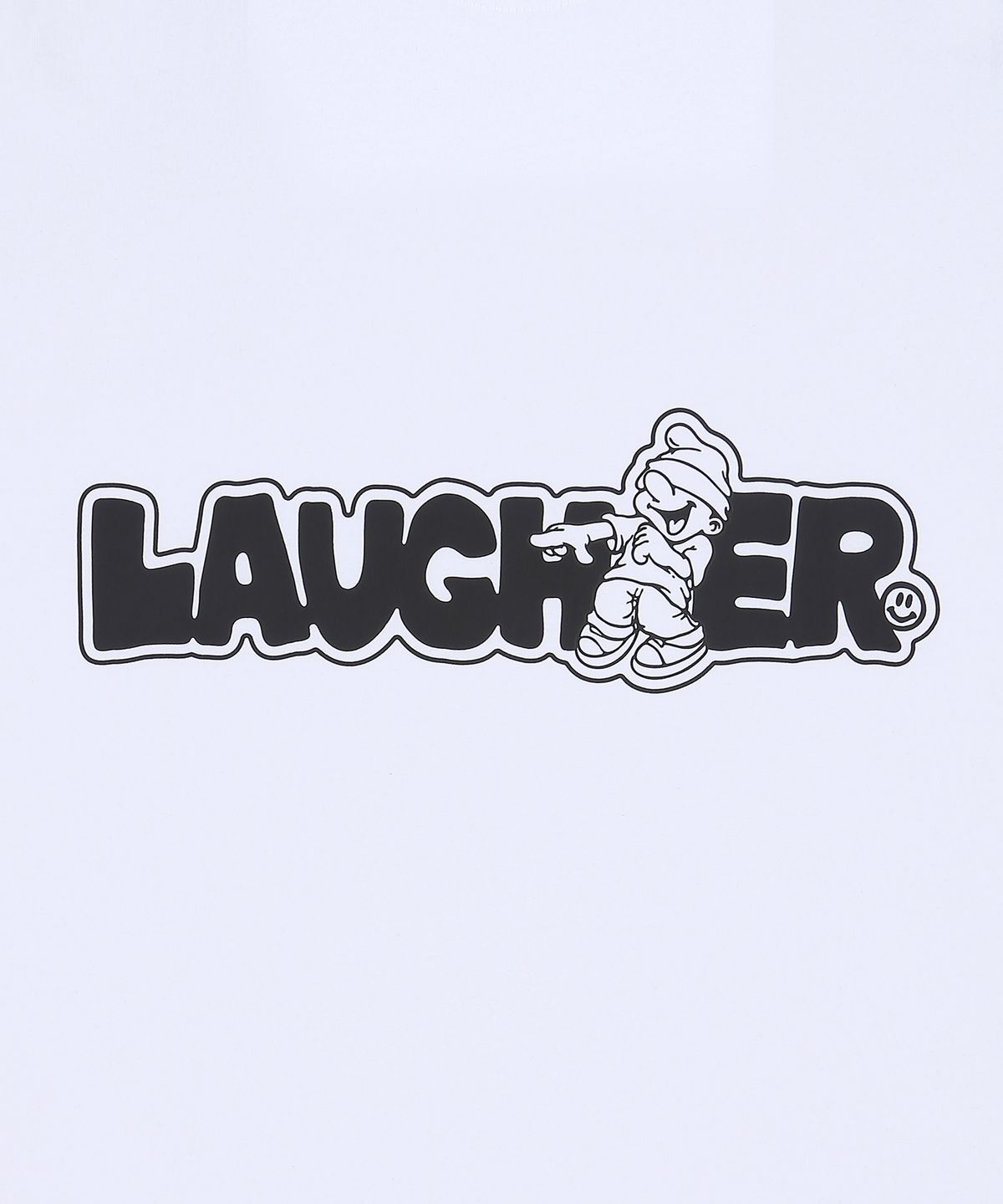 라퍼(LAUGHER) 라퍼 시그니처 로고 티셔츠 - 화이트