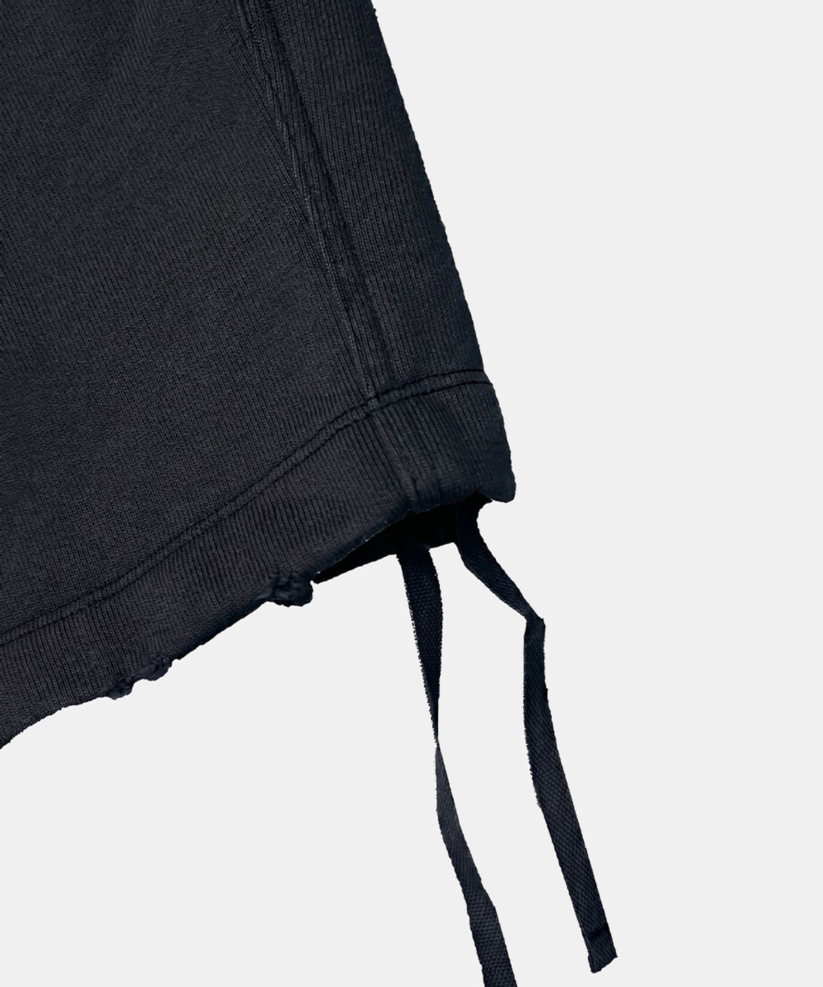 배드블러드(BADBLOOD) Destroyed Raw-Edge Joggers - Black