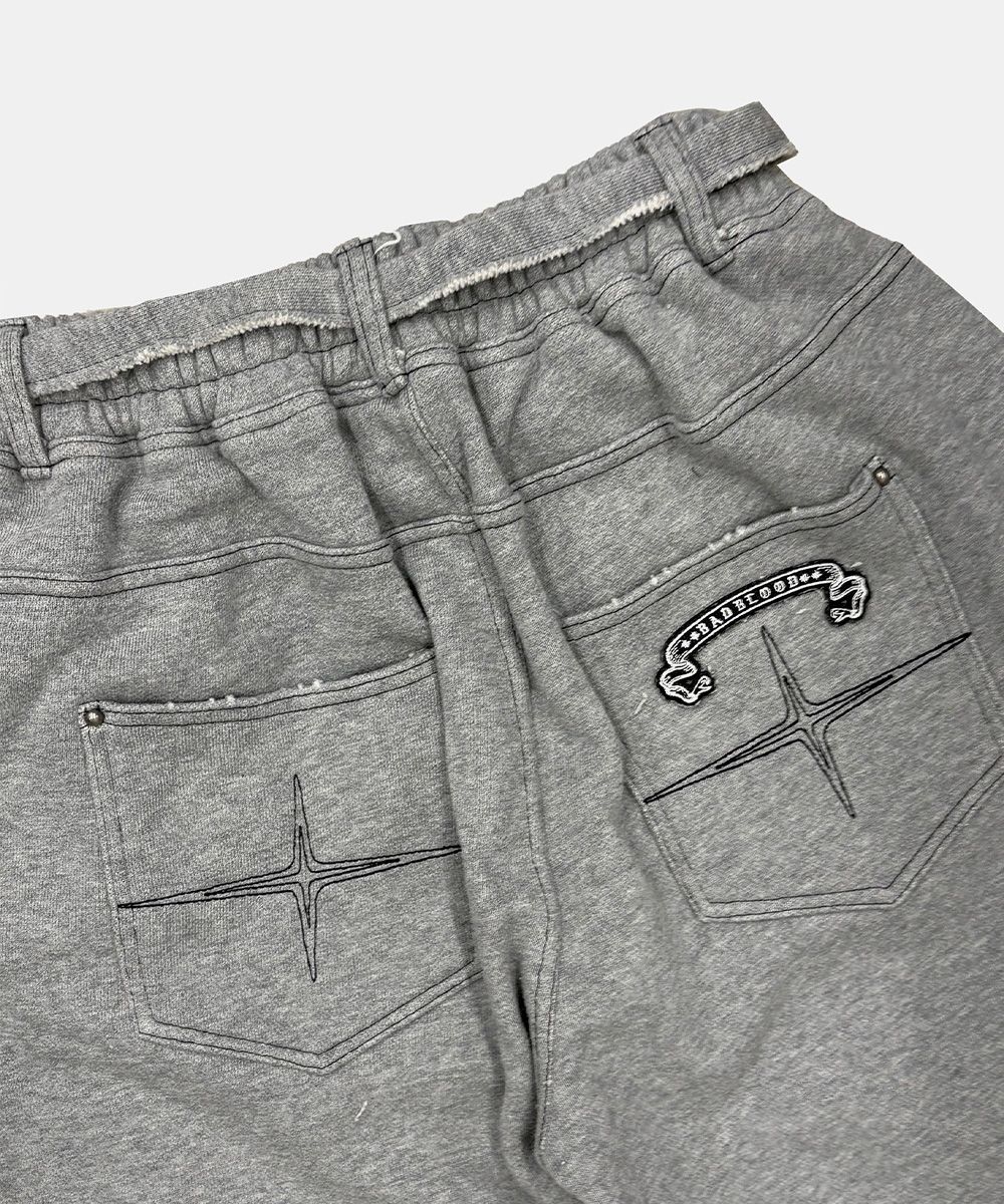 MUSINSA公式 | BADBLOOD Destroyed Raw-Edge Joggers - Gray