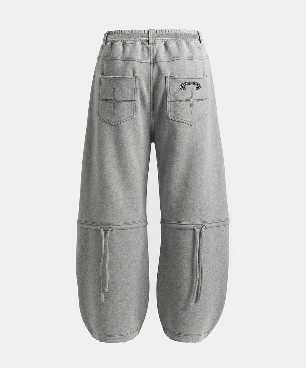 MUSINSA公式 | BADBLOOD Destroyed Raw-Edge Joggers - Gray